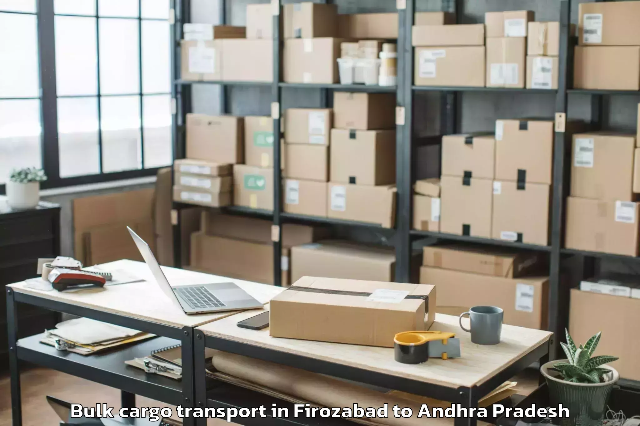 Professional Firozabad to Gampalagudem Bulk Cargo Transport